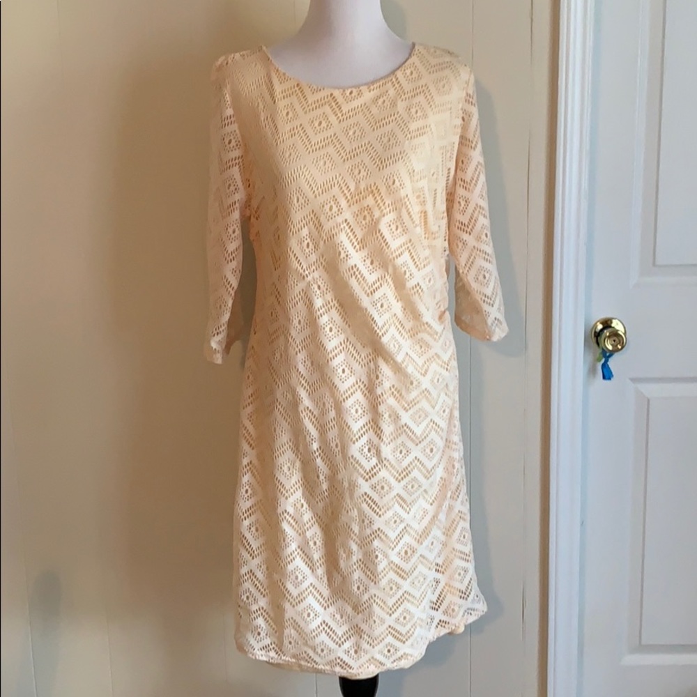 Cream Lace Dress Olivia Matthews